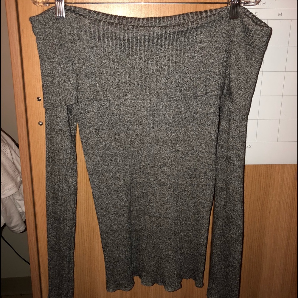 off the shoulder jlo sweater